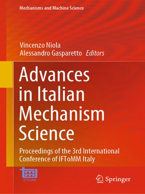 cover image of Advances in Italian Mechanism Science